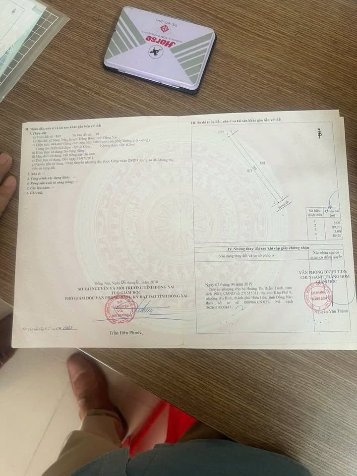 Đất nền ấp 5 Sông Trầu 100m² giá 300 triệu - Cơ hội vàng cho nhà đầu tư!