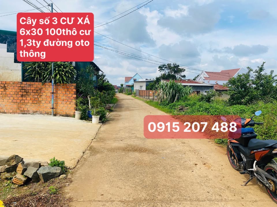 Đất thổ cư Hiệp Thạnh 180m² giá 1.3 tỷ - Gần trường học và khu dân cư đông đúc!