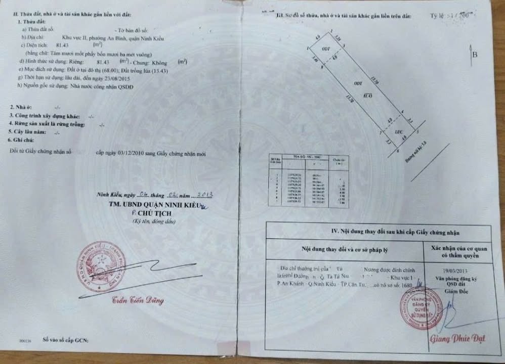 Lô đất KDC Hồng Phát, An Bình, Ninh Kiều 82m² giá 2.55 tỷ - Cơ hội đầu tư tốt!