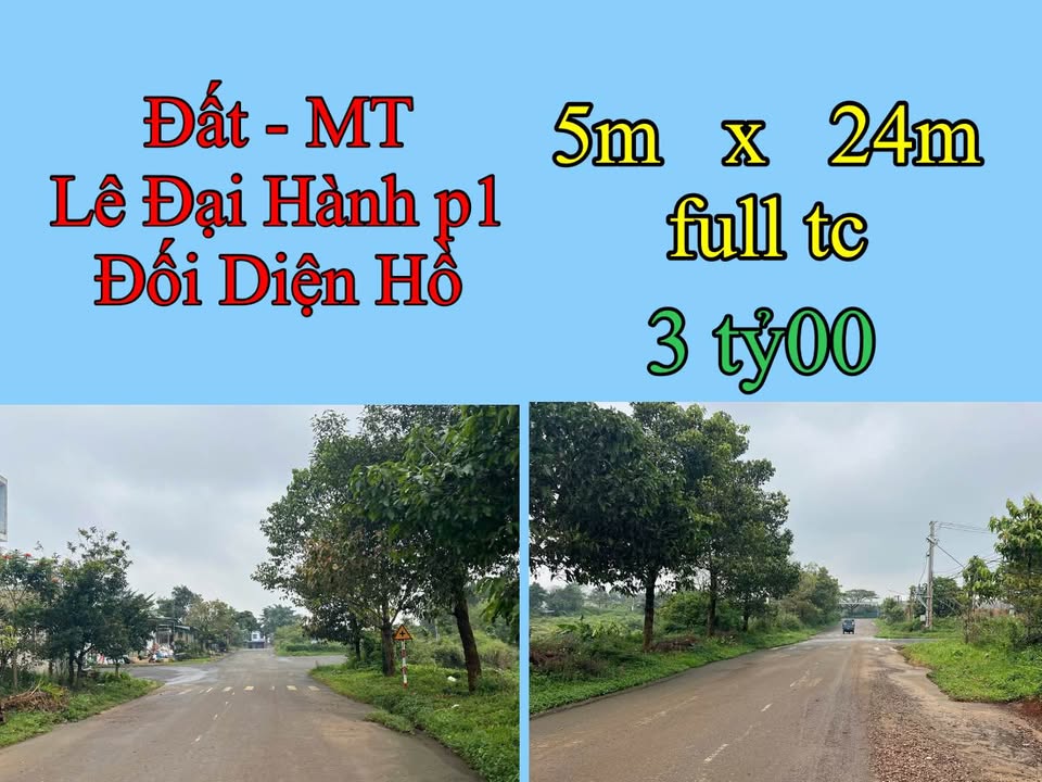 Đất mặt tiền Lê Đại Hành Bảo Lộc 120m² giá 3 tỷ - Đối diện Hồ Nam Phương!