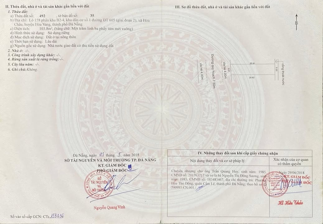 Lô đất TĐC Dương Sơn, Hòa Châu 103.8m² - Giá đầu tư hấp dẫn!