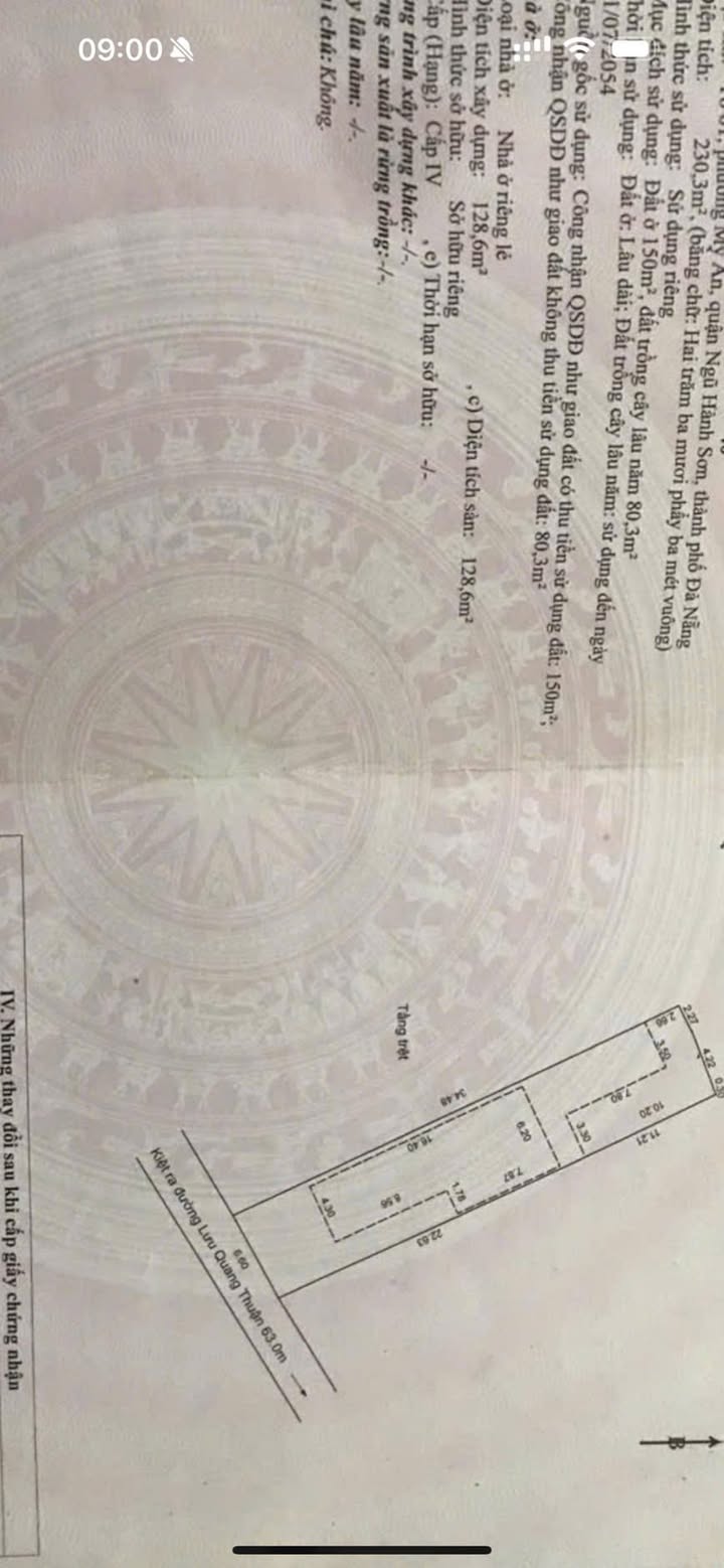 Đất thổ cư 230.3m² tại 12 Lưu Quang Thuận, Đà Nẵng - Giá 16.5 tỷ, thuận tiện xây dựng!