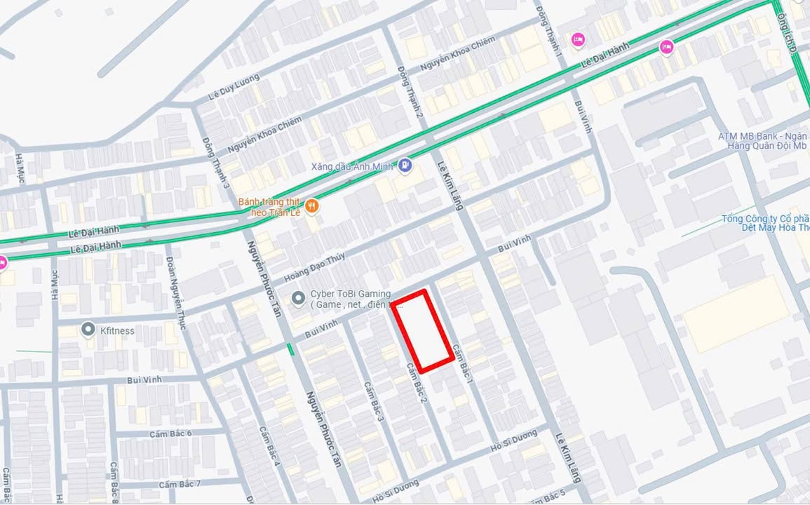 Đất cơ sở giáo dục 3MT đường Bùi Vịnh, Cẩm Lệ 1872m² - Vị trí đắc địa, giá tốt!