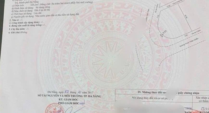 Đất 3 mặt tiền Thích Thiện Chiếu, Sơn Trà 320m² giá 32 tỷ - Cơ hội đầu tư tuyệt vời!