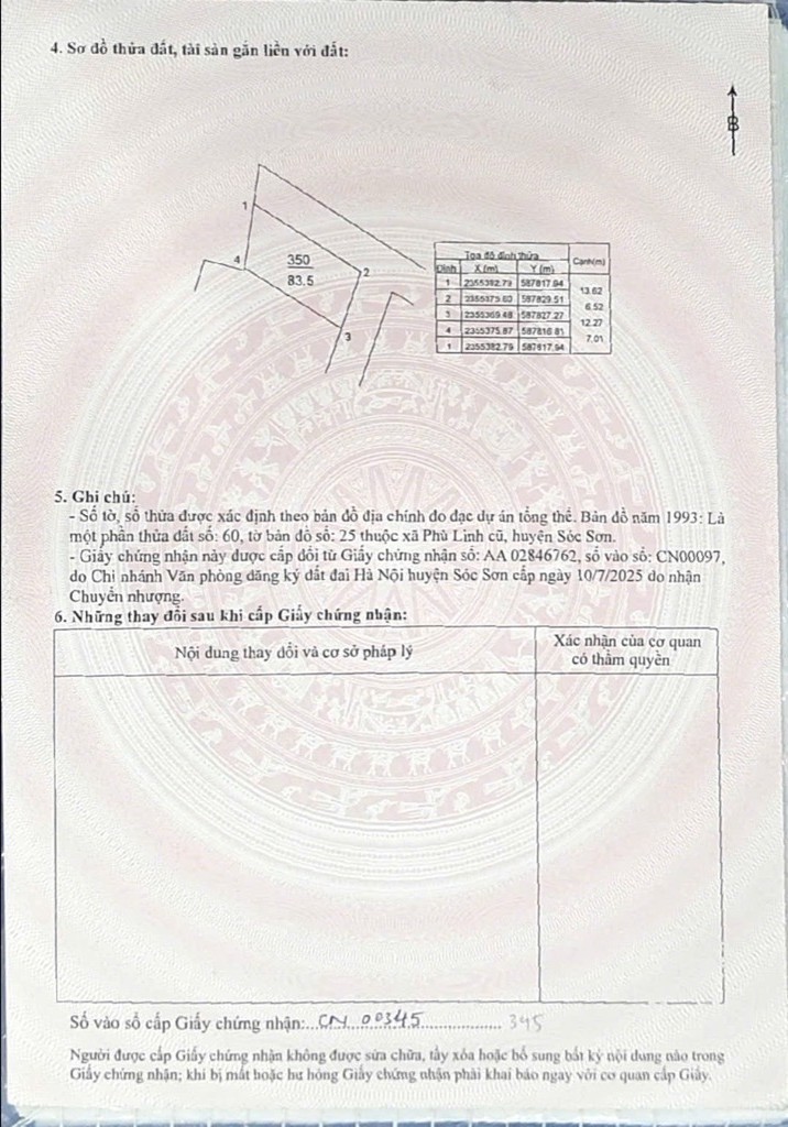 Đất thổ cư Phù Linh, Sóc Sơn 83.5m² - Lô góc 2 mặt tiền, đầu tư lý tưởng!