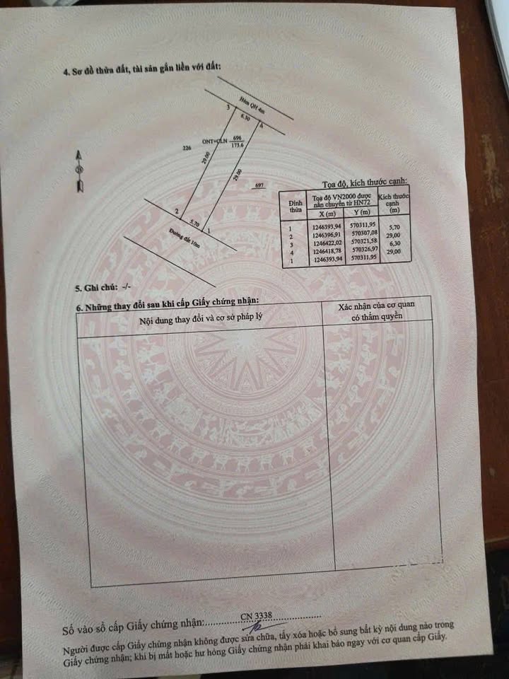 Đất thổ cư 165.3m² hẻm 30 Trịnh Phong Đáng, Long Hoa, Tây Ninh - Giá chỉ 147 triệu có thương lượng!