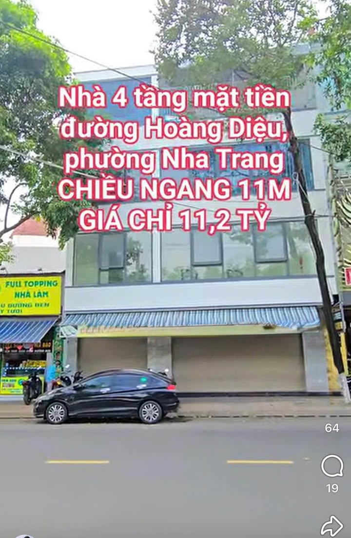 Nhà phố mặt tiền đường Hoàng Diệu Nha Trang 48.5m² giá 11.2 tỷ - Đầu tư sinh lời ổn định!
