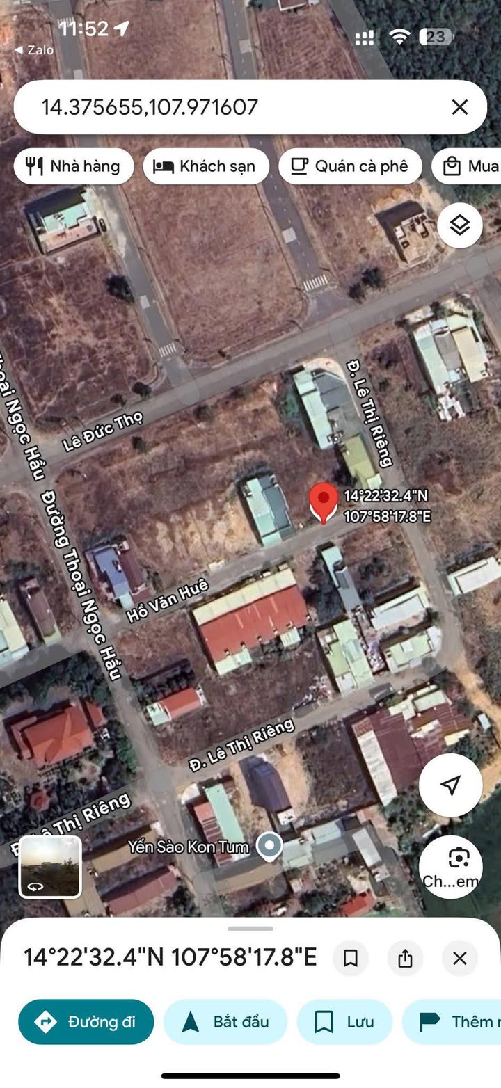 Đất thổ cư đường Hồ Văn Huê, phường Ngô Mây, TP Kon Tum 132m² - Đầu tư sinh lời ngay!