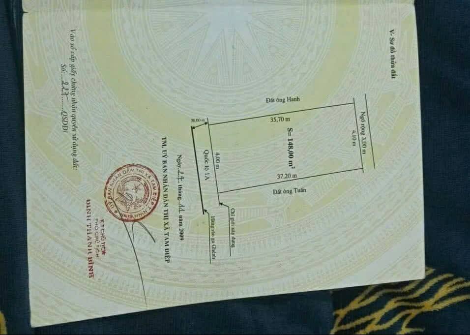 Đất nền Yên Bình, Tam Điệp 319.6m² - Giá đầu tư hấp dẫn!