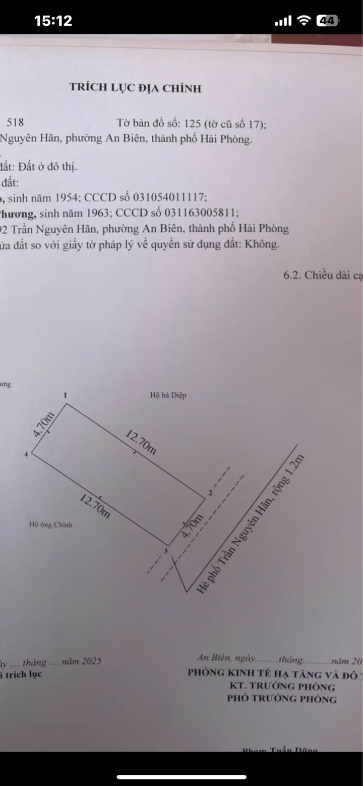 Đất mặt đường Trần Nguyên Hãn, Lê Chân 60m² giá 11 tỷ - Vị trí kinh doanh đắc địa!