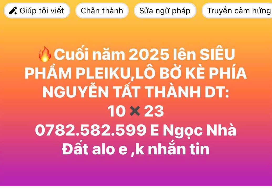 Đất nền tại Pleiku 115m² giá 5-6 tỷ - Cơ hội đầu tư hiếm có!