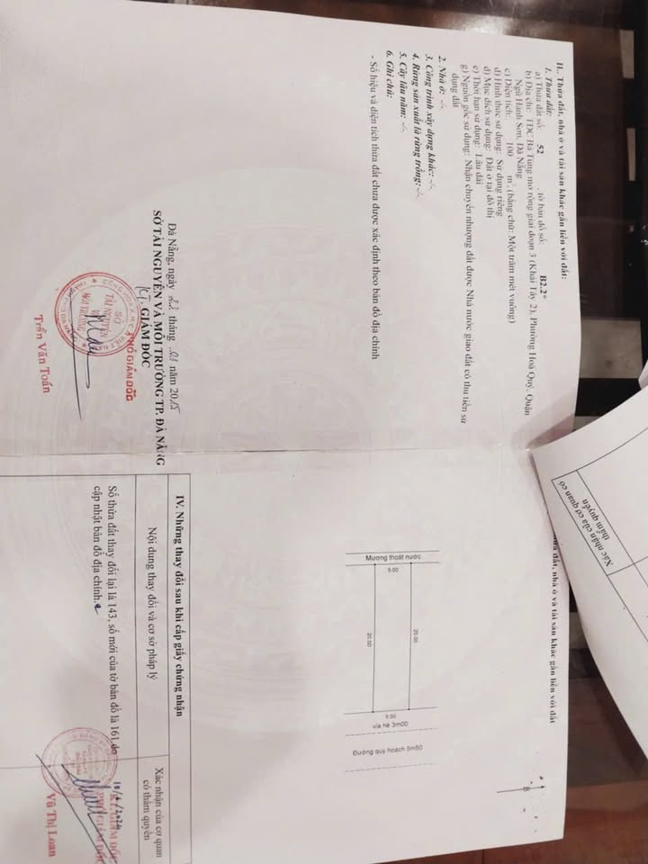 Lô đất 100m² đường Khoái Tây 04, Hòa Quý - Giá 4 tỷ, chính chủ bán gấp!