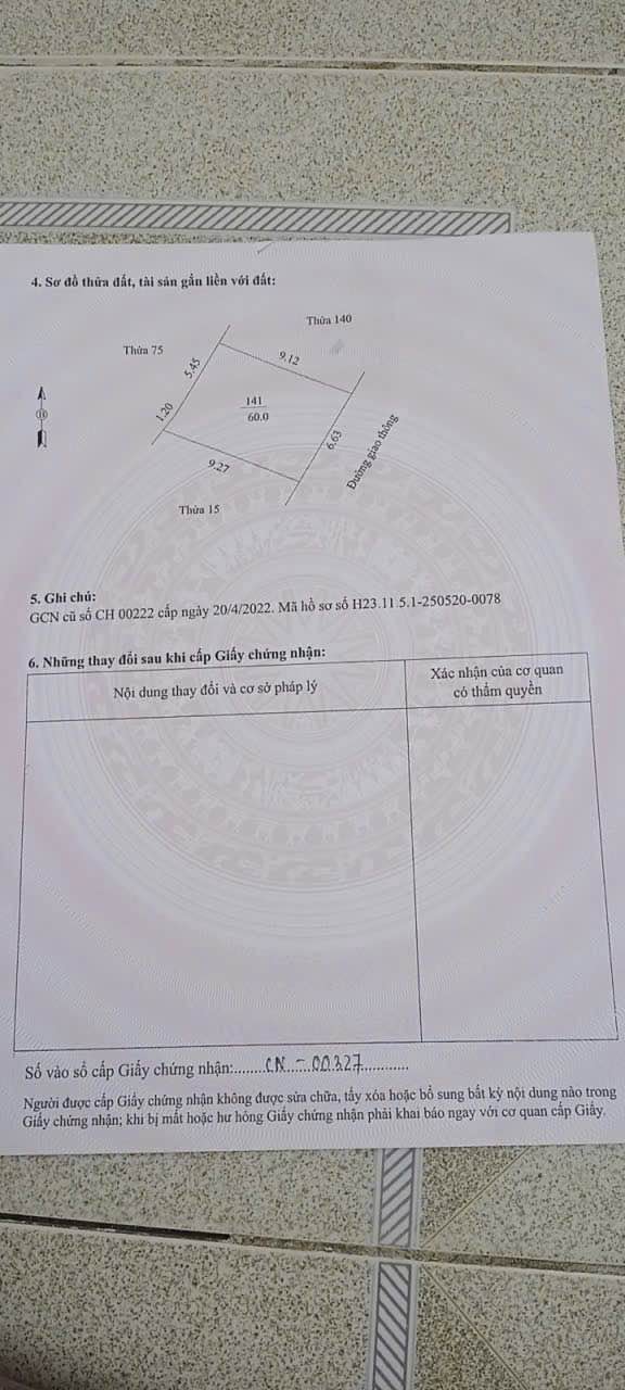 Lô đất Bảo Thái, Tân Hưng 60m² giá 1.2 tỷ - Đường ô tô vào nhà