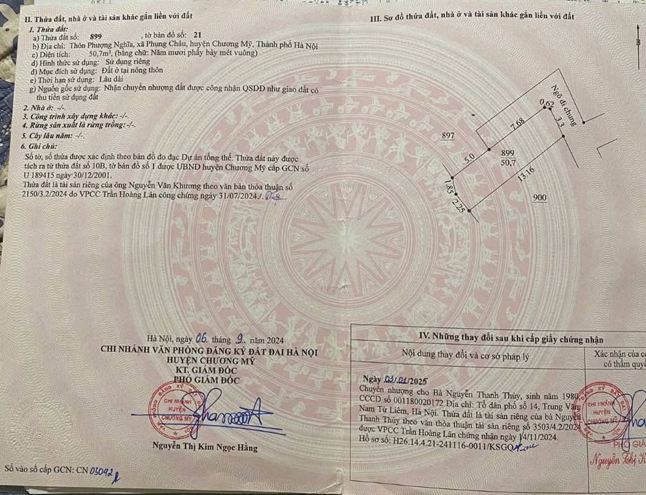 Đất nền Phượng Nghĩa, Phụng Châu, 50.7m² giá 300 triệu - Đầu tư sinh lời ngay!