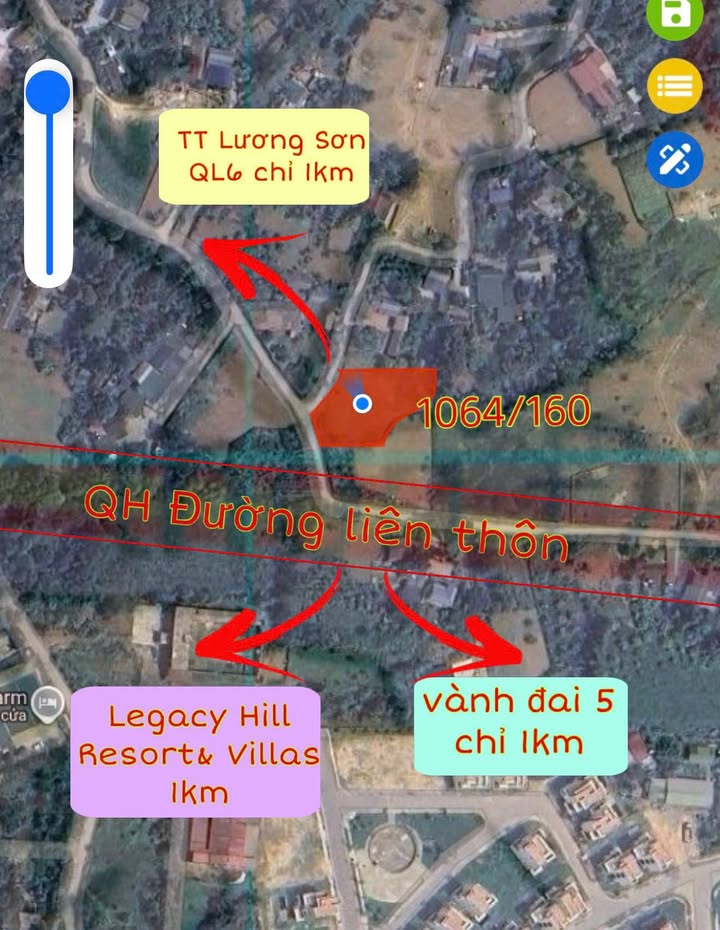 Đất nền Nhuận Trạch, Lương Sơn 1064m² giá 5 triệu/m² - Tiềm năng đầu tư mạnh mẽ!