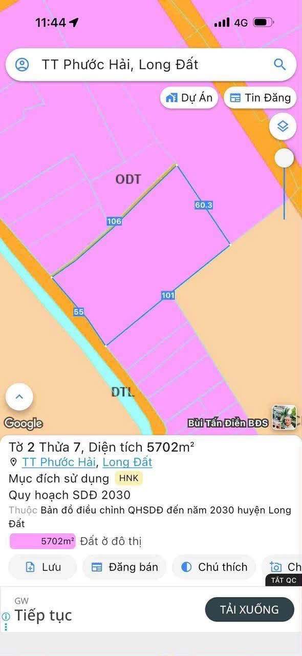 Đất nền rộng 5700m² tại Long Mỹ, Đất Đỏ - Giá chỉ 23 tỷ, thương lượng!