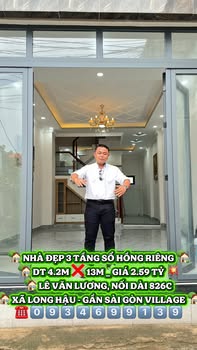 Nhà 3 Tầng Sân Thượng tại Long Hậu 52m² giá 2.59 tỷ - Xây mới đẹp!