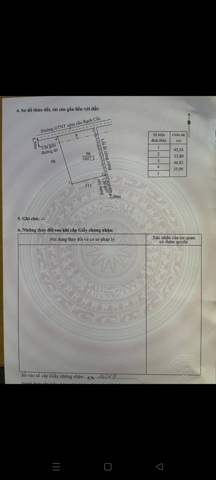 Đất thổ cư 1600m² Tân Lân, Cần Đước - Sổ hồng chính chủ, giá tốt 8 tỷ!
