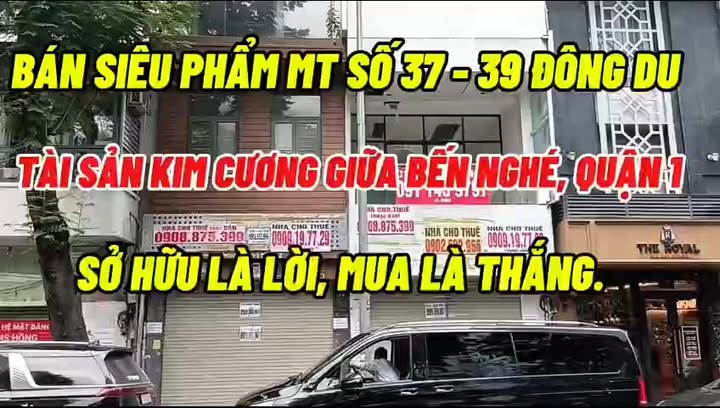 Nhà Mặt Tiền Đông Du Quận 1 186m² giá 330 tỷ - Cơ hội đầu tư hiếm có!