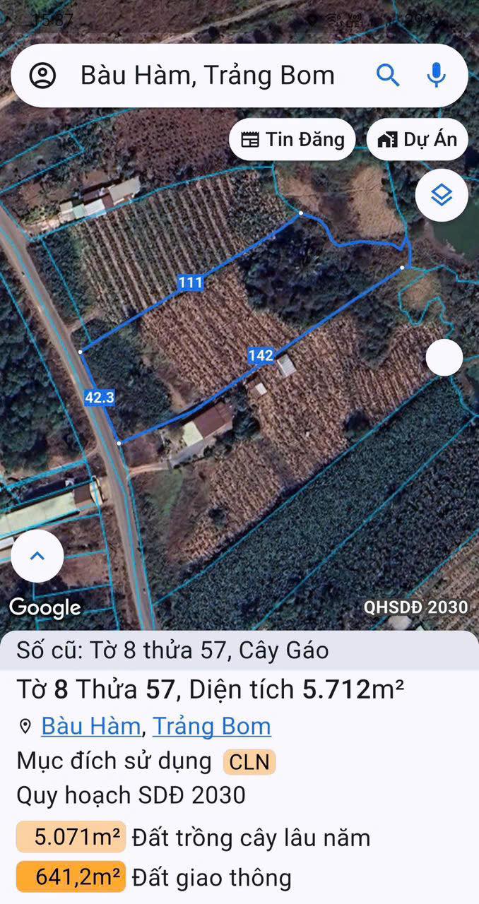 Đất nền 5.712m² tại Trảng Bom, Đồng Nai giá 4,85 tỷ - Đầu tư sinh lời lý tưởng!