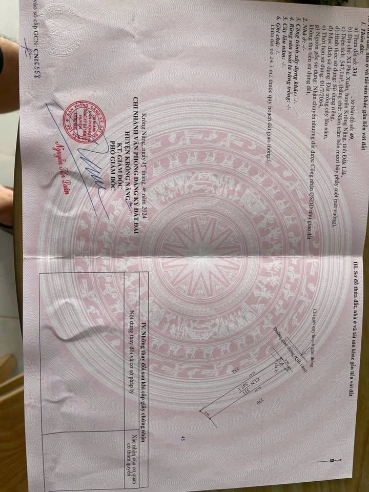 Đất nền Phú Xuân, Krông Năng 1500m² giá 300 triệu - Sổ hồng chính chủ!