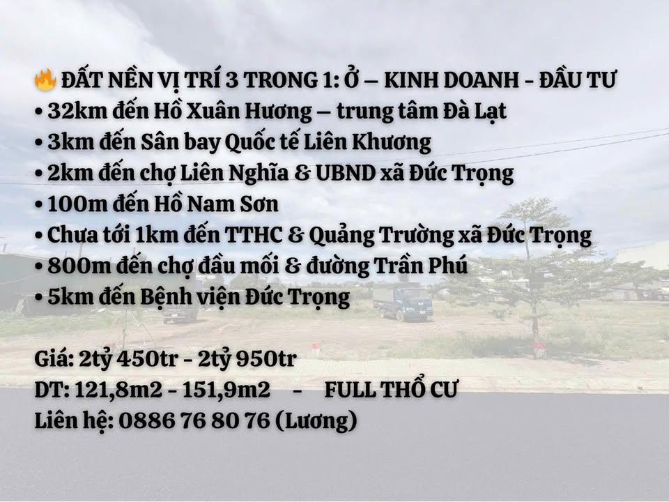 Đất nền Liên Nghĩa, Đức Trọng 136m² - Tiềm năng đầu tư sinh lời cao!