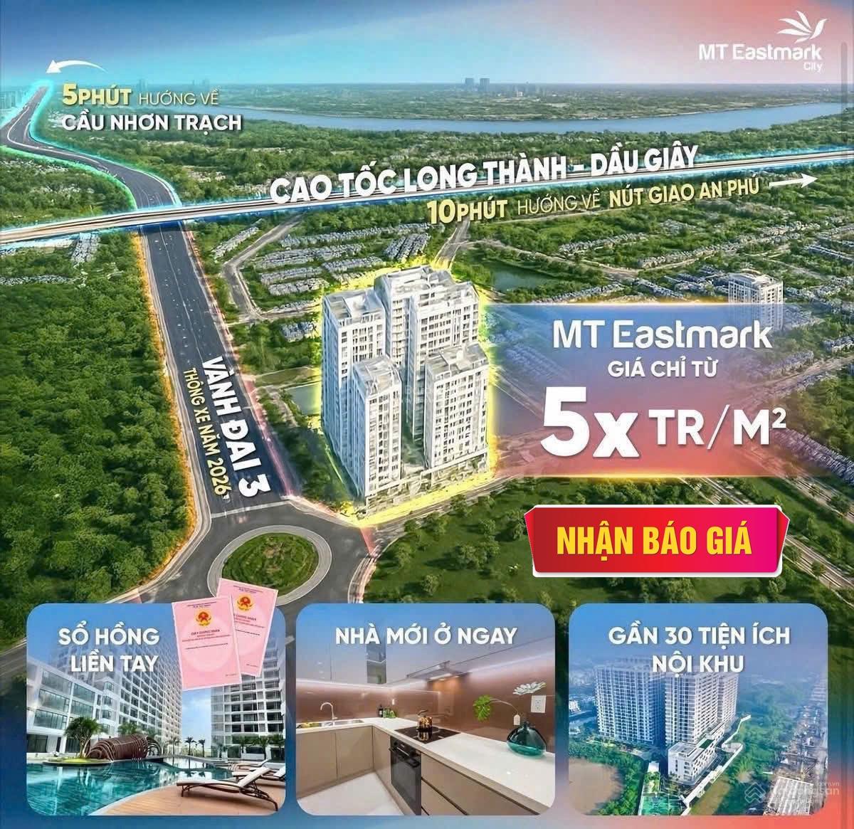 Căn hộ MT Eastmark City Q9 50m² giá 2.5 tỷ - Nhà đẹp giao ngay, đầu tư sinh lời!