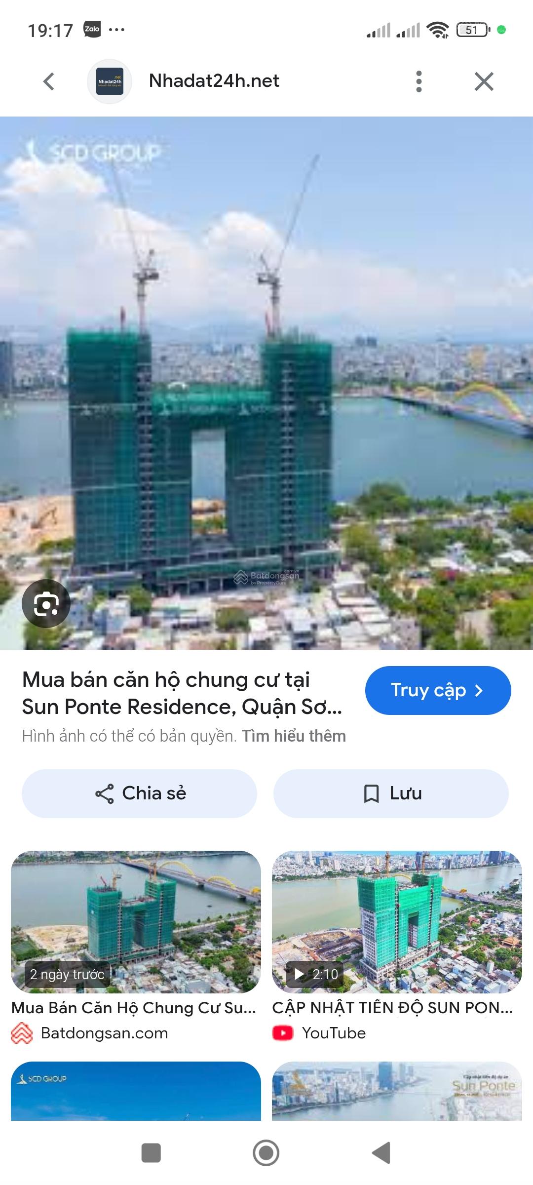 Căn hộ studio Sun Ponte Đà Nẵng 30m² giá 2.15 tỷ - Chính chủ bán gấp!