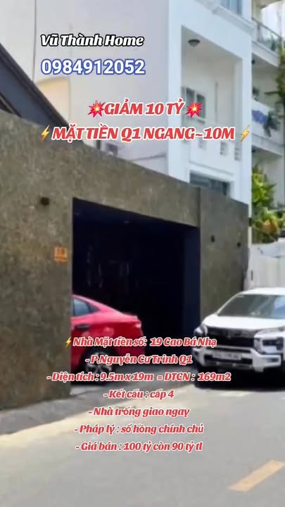 Nhà mặt tiền 19 Cao Bá Nhạ, Quận 1 - Diện tích 169m², giá 90 tỷ - Cơ hội đầu tư tuyệt vời!