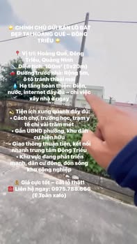 Đất đẹp chính chủ tại Hoàng Quế, Đông Triều 100m² - Giá cực tốt, cắt lỗ!