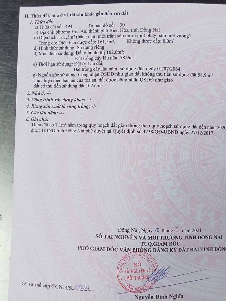 Nhà mặt tiền Bùi Thị Xuân, Hóa An, Biên Hòa 161m² giá 3 tỷ - Cơ hội đầu tư hấp dẫn!