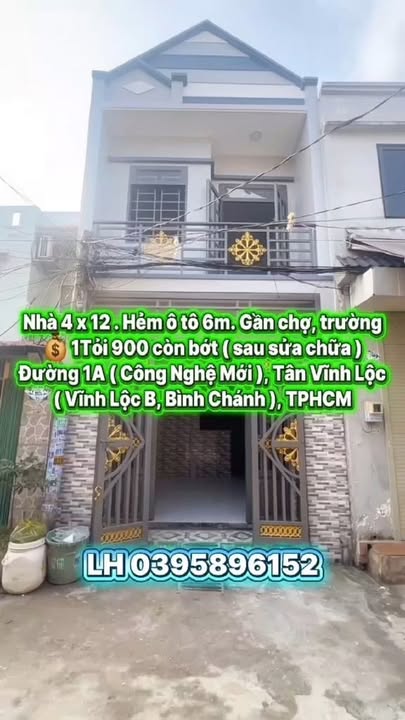 Nhà hẻm ô tô 1A Vĩnh Lộc B 48m² - Đúc lầu, giá thỏa thuận!