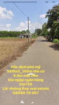 Đất nền Hắc Dịch, Phú Mỹ 569m² giá 2.75 tỷ - Mặt tiền đường nhựa lớn, đầu tư sinh lời!