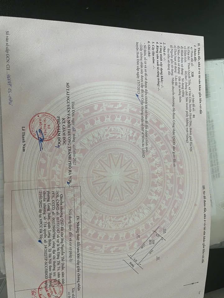 Đất nền Vân Côn, Hoài Đức 60m² giá tốt - Cơ hội đầu tư hấp dẫn!