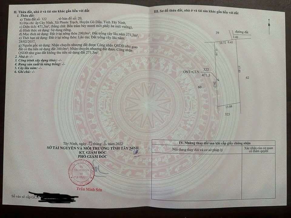 Đất thổ cư 481m² ấp Cây Nính, Tây Ninh giá chỉ 820 triệu - Đầu tư sinh lời ngay!