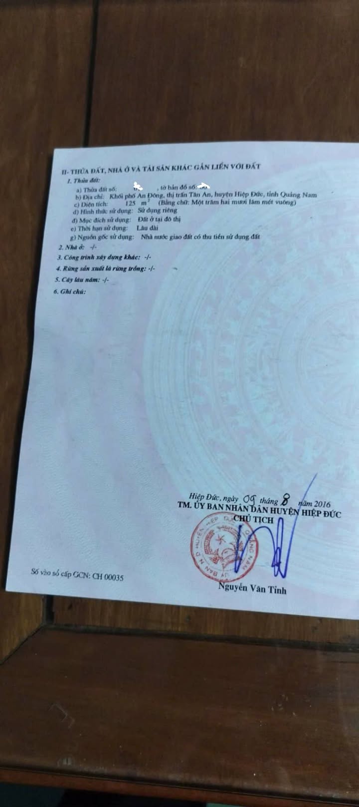 Đất mặt tiền đường Phan Bội Châu, xã Hiệp Đức, Đà Nẵng 125m² giá 1.1 tỷ - Cơ hội đầu tư lý tưởng!