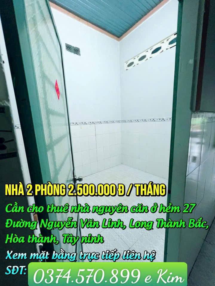 Cho thuê nhà hẻm 27 Nguyễn Văn Linh, Long Thành Bắc, 2 phòng ngủ - Giá chỉ 2.5 triệu/tháng!