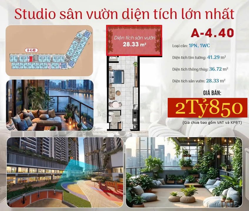 Căn hộ chung cư The Gió Riverside Dĩ An 70m² giá 2.85 tỷ - Không gian sống mở đẳng cấp!