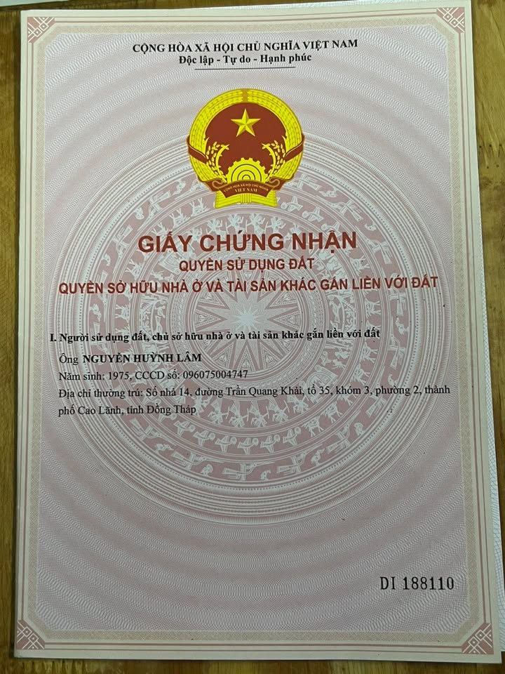 Nhà mới xây tại Trần Quang Khải, Cao Lãnh 211.7m² giá 6.8 tỷ - Full nội thất cao cấp!