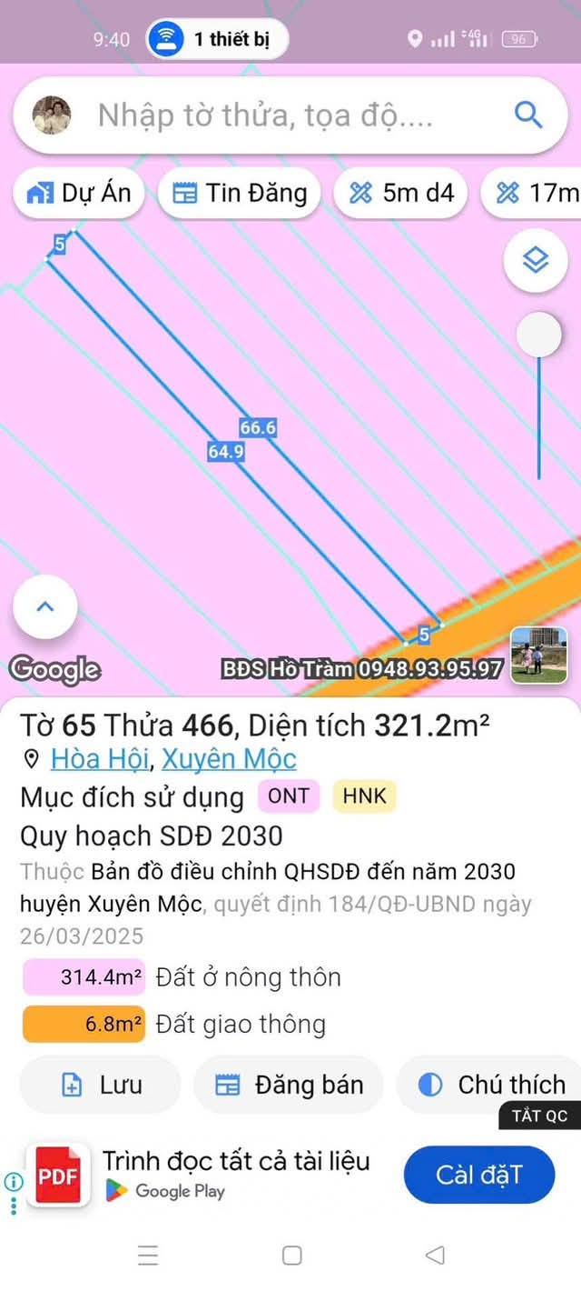 Đất nền Hòa Hội, Xuyên Mộc - Diện tích 330m² - Giá chỉ 620 triệu, cơ hội đầu tư hấp dẫn!