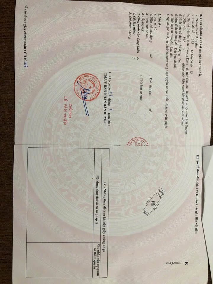 Đất nền Thị Trấn Gia Lộc 84.8m² giá 1 tỷ - Mặt tiền rộng, ô tô tránh nhau!