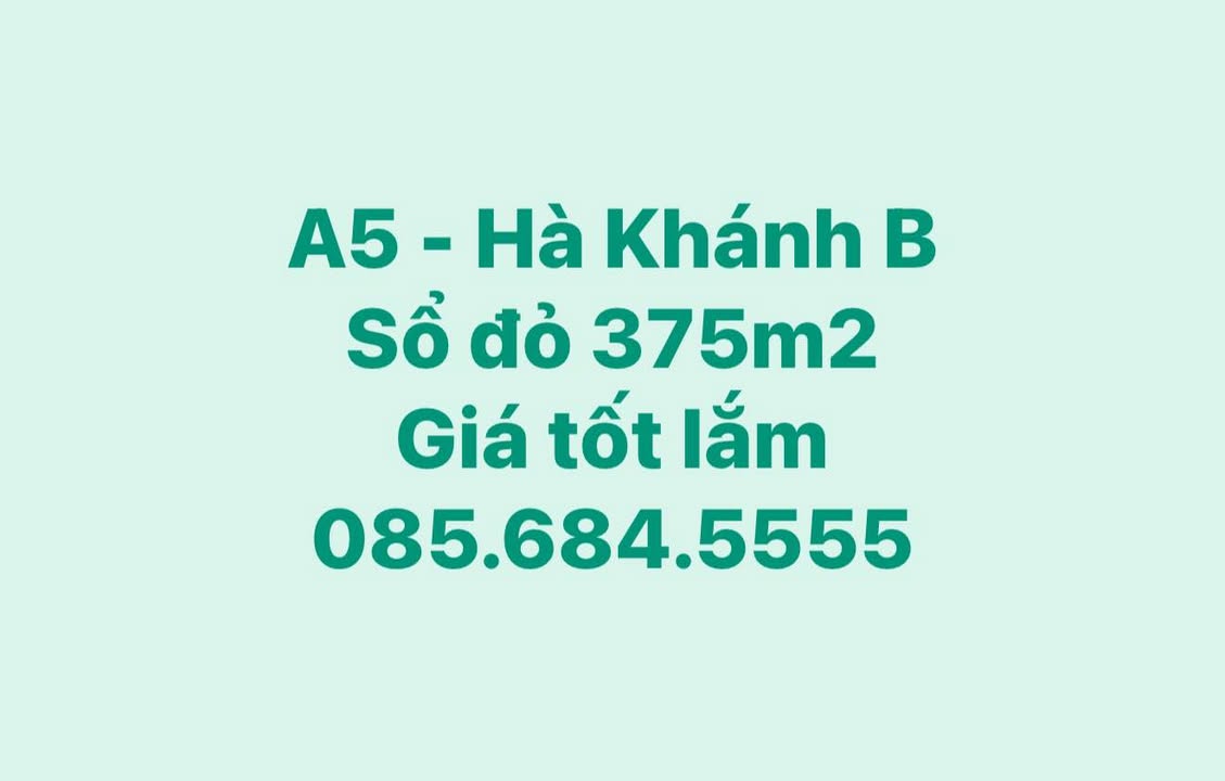 Đất nền Hà Khánh Hạ Long 375m² - Giá thỏa thuận tốt nhất!