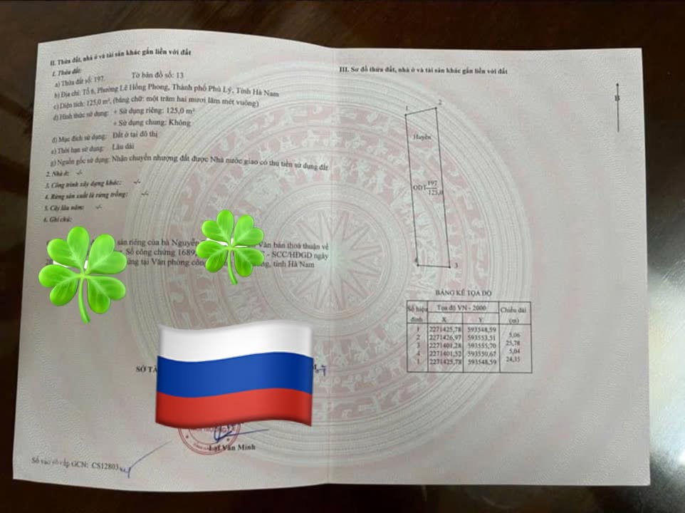 Đất nền Lê Hồng Phong Phủ Lý 125m² giá chỉ 2.6 tỷ - Vị trí đắc địa, an ninh tốt!