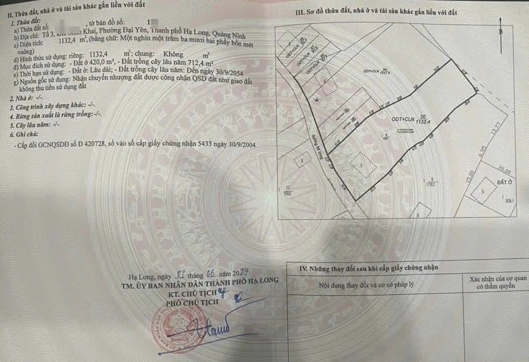 Lô đất Hạ Long 1.132,4m² giá thương lượng - Đầu tư tuyệt vời!
