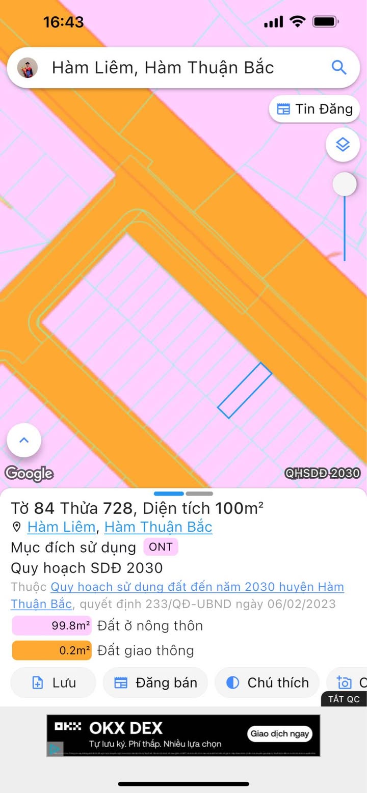 Đất nền chính chủ tại KDC Hòa Bình, Hàm Liêm 150m² chỉ 1.4 tỷ - Sổ hồng sẵn!