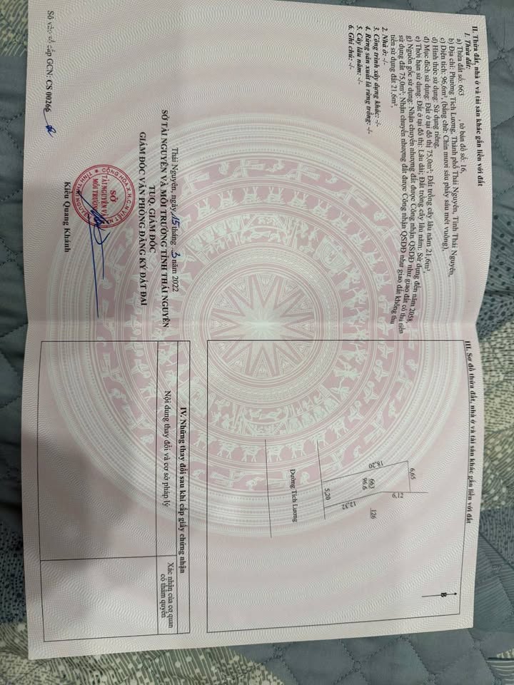 Đất nền Tích Lương Thái Nguyên 96.6m² giá đầu tư - Vị trí đẹp, phong thủy tốt!