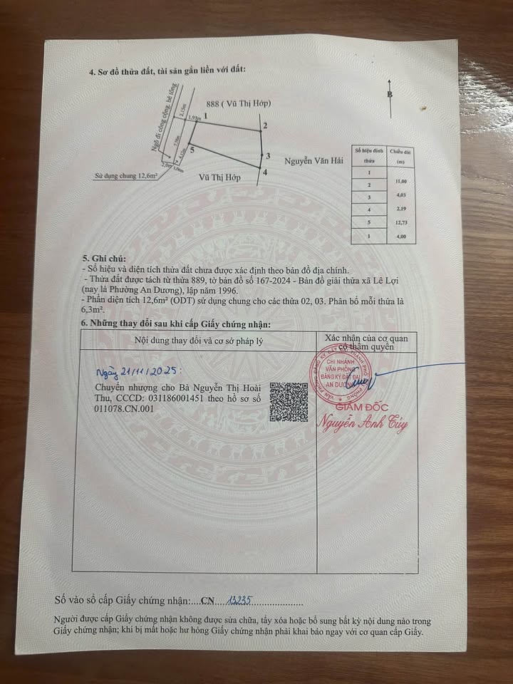 Đất nền Lê Lợi, An Dương, 60m² giá 1.3 tỷ - Đường ô tô đỗ cửa!