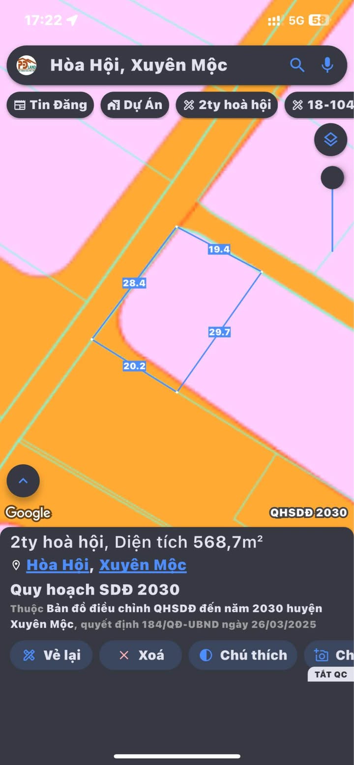 Đất Hòa Hội, Xuyên Mộc 140m² giá 2 tỷ - Cơ hội đầu tư hấp dẫn!