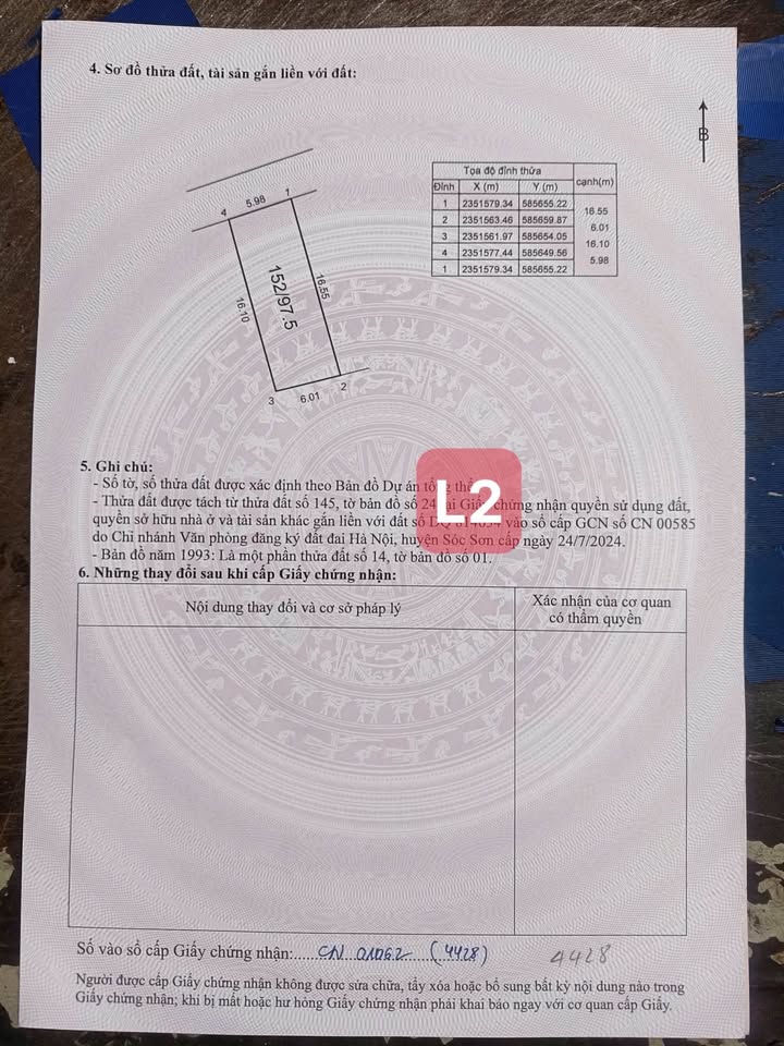 Đất thổ cư 97m² tại Xóm 6, Sóc Sơn - Giá chỉ 2 tỷ, đầu tư sinh lời!