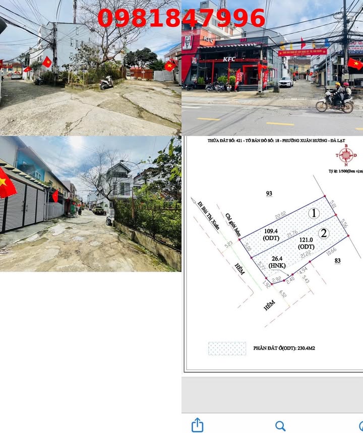 Bán đất Bùi Thị Xuân, Đà Lạt 230m² - Tiềm năng đầu tư lớn!